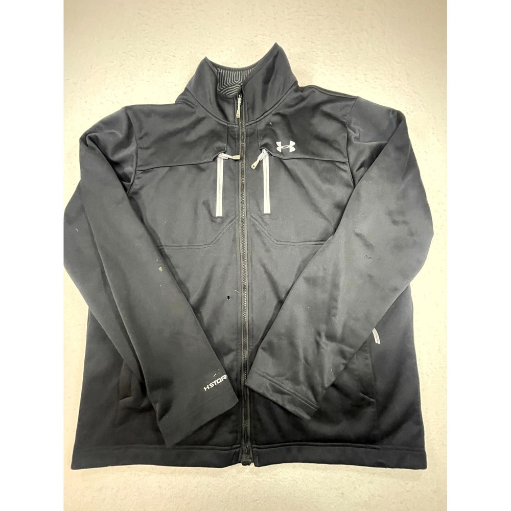 Under Armour Storm ColdGear Infrared Jacket Mens 2XL Black Mock Neck Full Zip